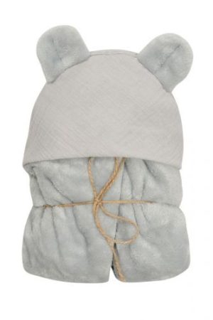 MATEX KOALA MUSLIN antklodė su gobtuvu 95x95 cm