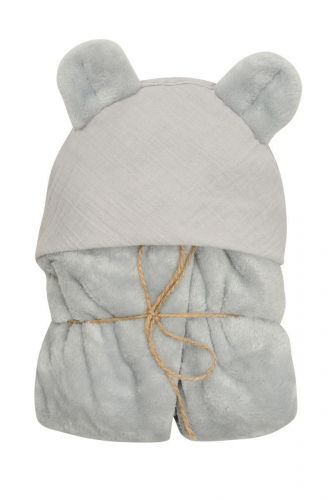 MATEX KOALA MUSLIN antklodė su gobtuvu 95x95 cm