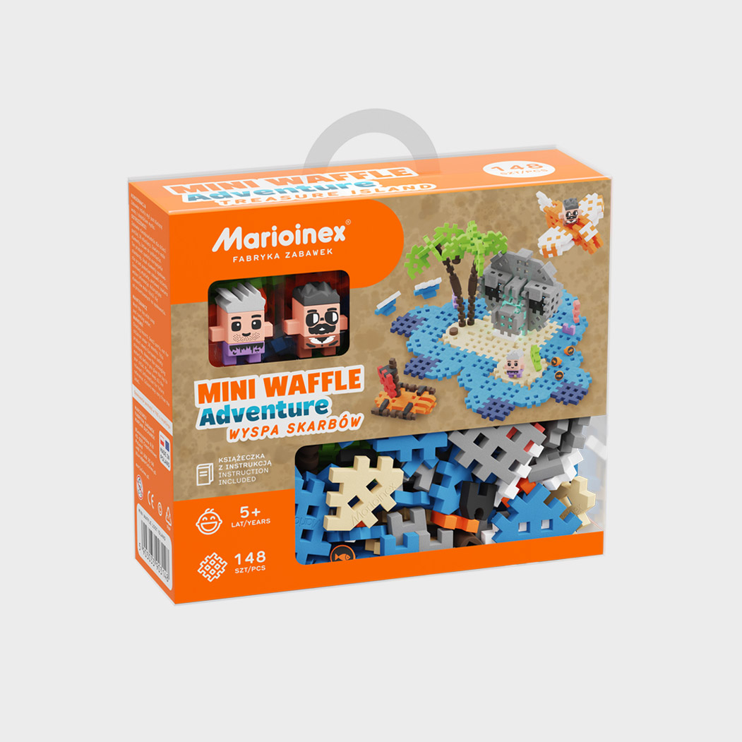 MARIOINEX Vaflinės mini kaladėlės - Lobių sala 148 vnt.