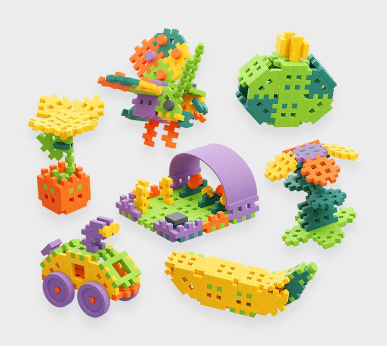 MARIOINEX Mini vaflis - Konstruktor 200 vnt. Botanikas - Image 2