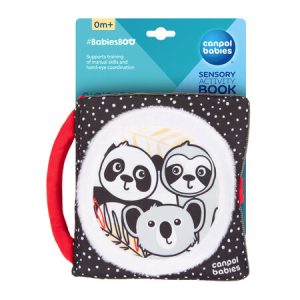 CANPOL BabiesBoo Panda sensorinio manipuliavimo knyga
