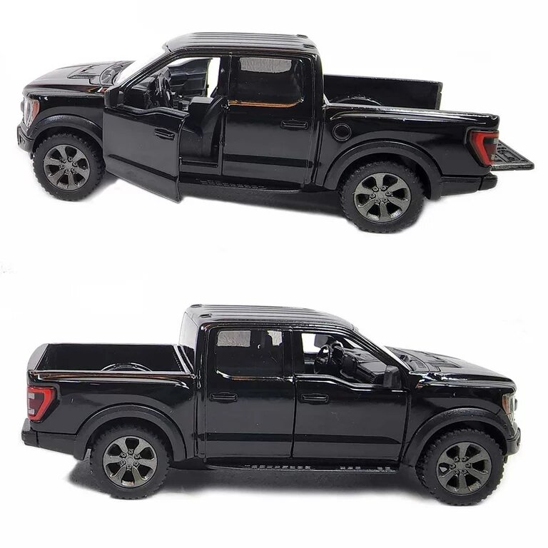 KiNSMART automobilis, 2022 Ford F-150 Raptor, juodas - Image 2