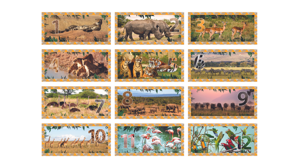 Lavinanti dėlionė NUMBERS - ANIMALS, 3-6 metų vaikams - Image 2
