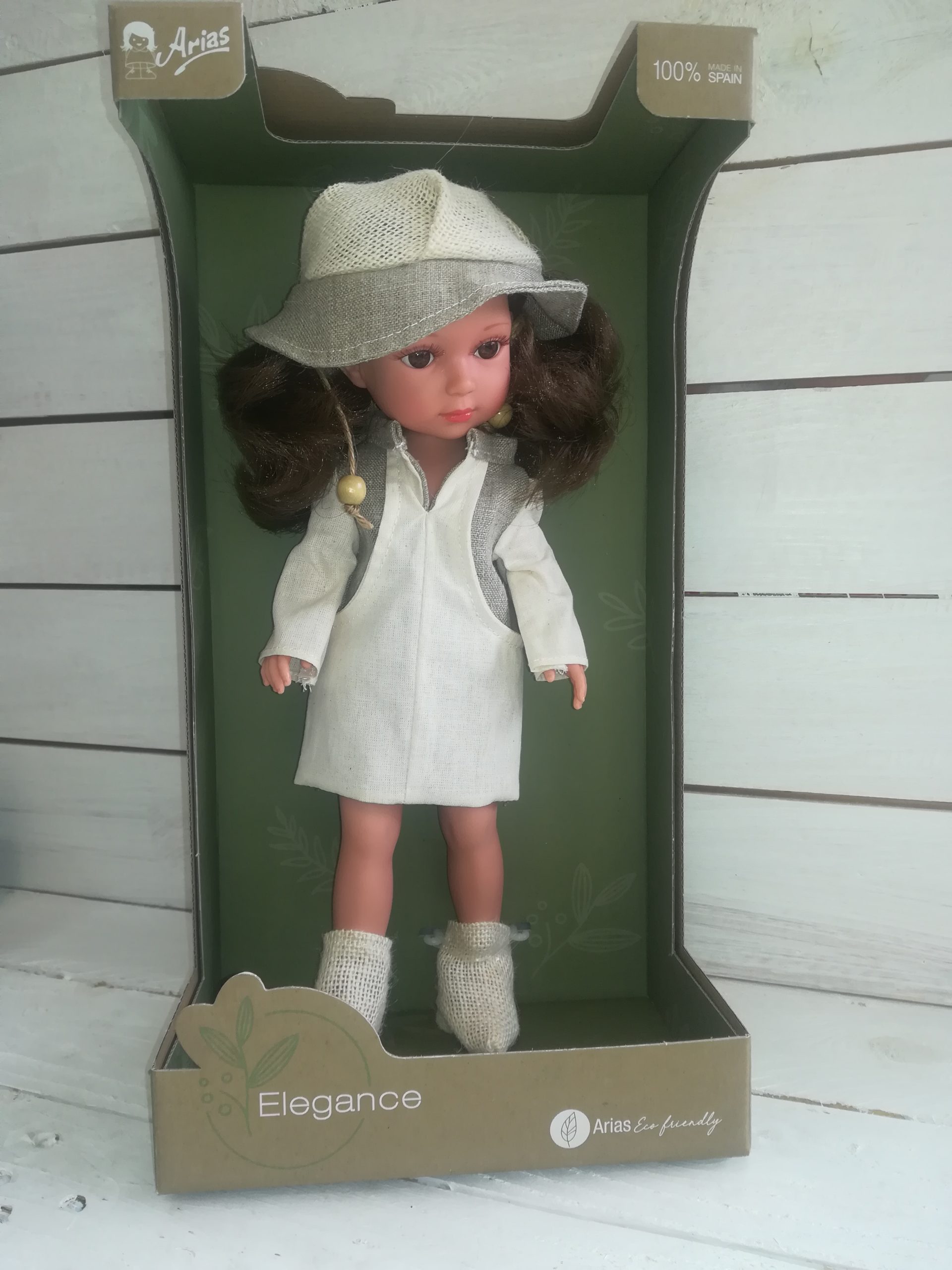 Lėlytė Carole su lininiais rūbeliais, 36 cm - Image 2