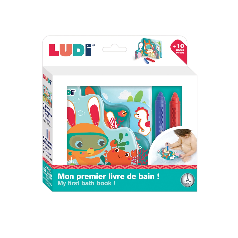 LUDI maudymosi spalvinimo knygelė su kreidelėmis - Image 2