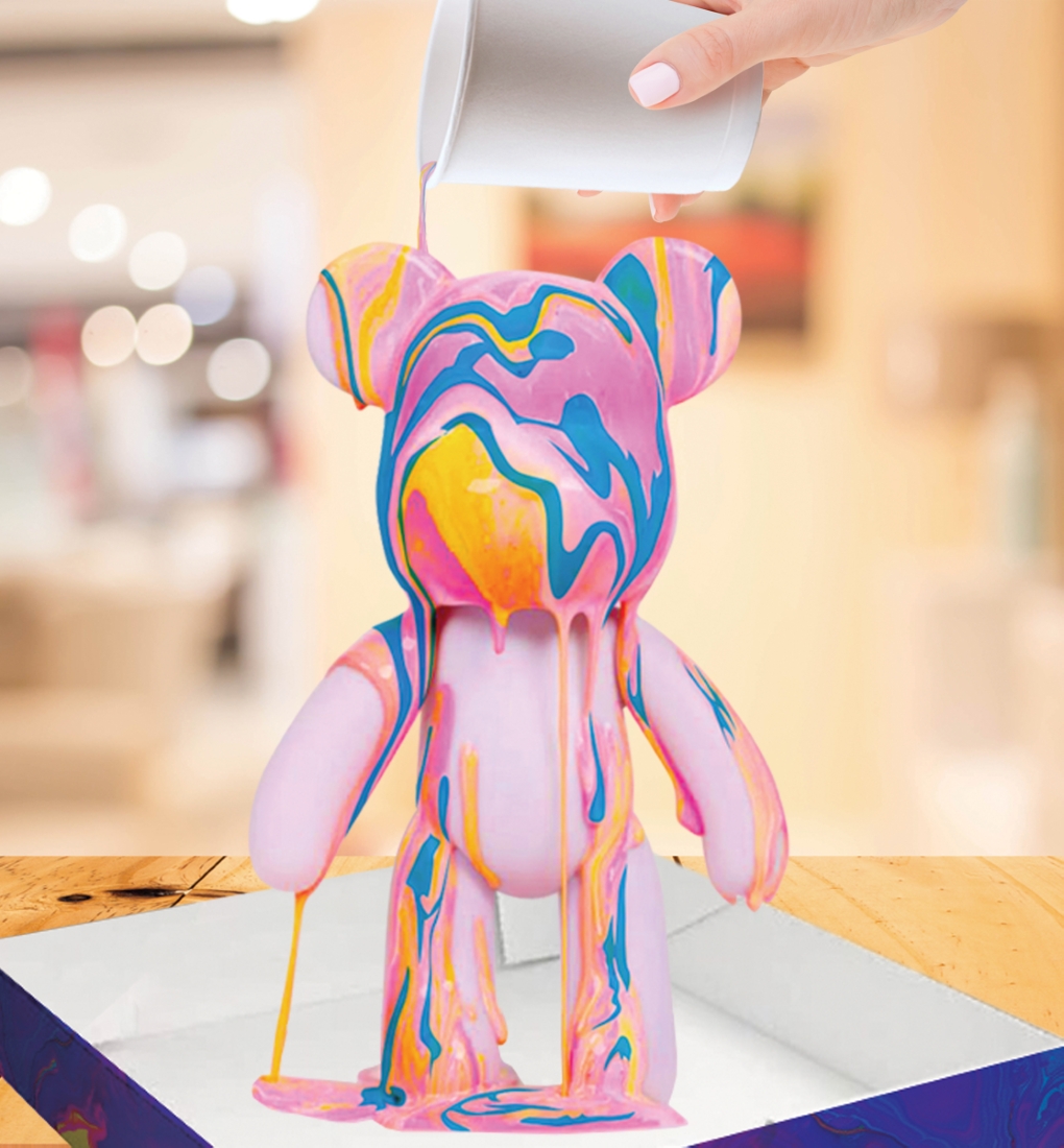Splat Planet kūrybinis rinkinys Marble Bear, neonas - Image 6