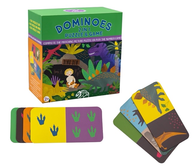 Žaidimas domino-dėlionė 2in1, Dinozaurai - Image 3