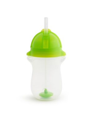 MUNCHKIN gertuvė su šiaudeliu ir svareliu, žalia, 12mėn+, 296ml, 90118