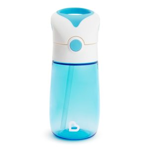 MUNCHKIN gertuvė su šiaudeliu, Flip & Go, Blue, 18 mėn.+, 355 ml, 90327P