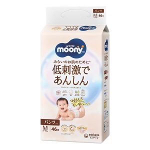 MOONY sauskelnės-kelnaitės LOW IRRITATION, M,  5-10 kg., 46 vnt.