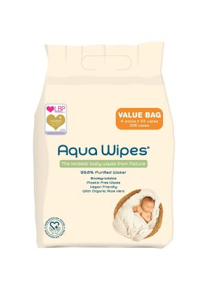 AQUA WIPES drėgnos servetėlės 4x64 vnt. AQW64F4B