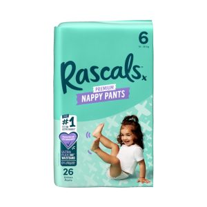 RASCALS sauskelnės-kelnaitės, 6 dydis, 15-20 kg., 26 vnt.