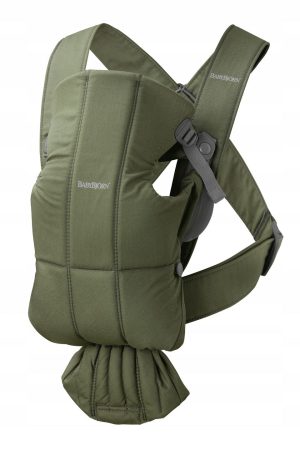 BabyBjörn Baby nešioklė Mini Woven, Dark green 021040
