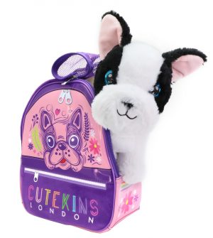CUTEKINS pliušinis žaislas Šuo Poochi Poo su nešiojimo krepšiu, 35046