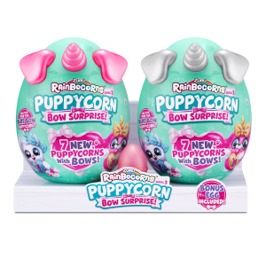 RAINBOCORNS pliušinių žaislų rinkinys Sparkle Heart Surprise Combo, 6 serija, Puppycorn Surprise Bow, 2 vnt, 9275