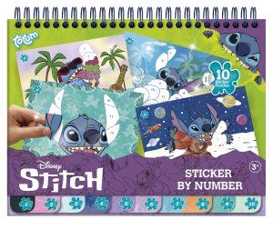 TOTUM DISNEY STITCH kūrybinis rinkinys Sticker by number pad, 700123