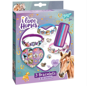 TOTUM kūrybinis rinkinys I Love Horses Charms & Bracelets, 073135