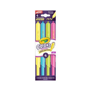 CRAYOLA markeriai Retractable, 4 vnt., 58-8390