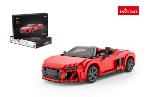 RASTAR 1:14 mastelio surenkamas automodelis AUDI R8 Spyder Bricks, 93800