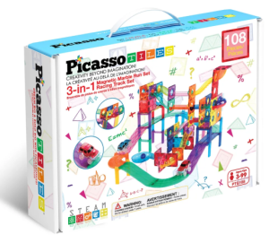 PICASSO TILES Magnetinis konstruktorius 2in1 set 108 det., PTG108