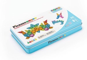 PICASSO TILES Magnetinis konstruktorius Construction set with Pencil box 50 det., PN020