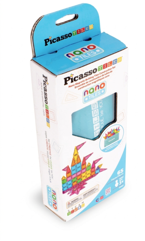 PICASSO TILES Magnetinis konstruktorius Construction set with Pencil box 65 det., PN03