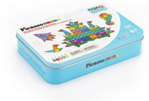 PICASSO TILES Magnetinis konstruktorius Construction set with Pencil box 100 det., PN04