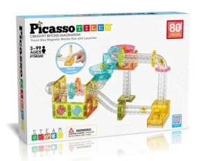PICASSO TILES Magnetinis konstruktorius Marble Run 80 det., PTMG80