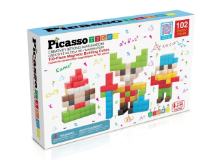 PICASSO TILES Magnetinis konstruktorius Magnetic Cubes 102 det., PMC102