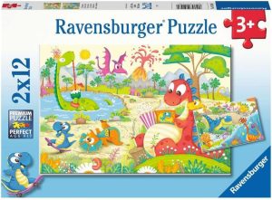 RAVENSBURGER PUZZLE dėlionė Mano dino draugai, 2x12 det., 05246 2