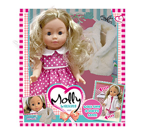 BAMBOLINA vaikščiojanti lėlė Molly, 33cm, su muzika, BD1226