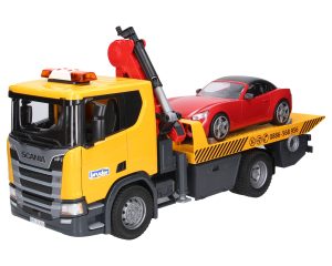 BRUDER 1:16 auto vilkikas MAN TGS su Roadster automobiliu, 03552