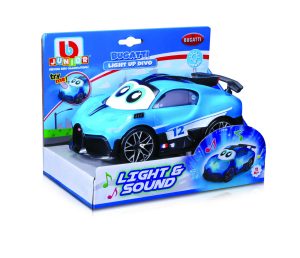 BB JUNIOR Automobilis Divo Bugatti šviečianti ir grojanti, mėlyna, 16-81208