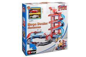BBURAGO 1:43 trasos rinkinys Mega Dealer Showroom Street Fire, 18-30031