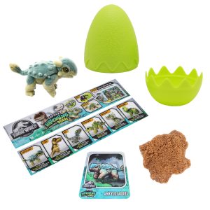 CAPTIVZ slaimo kiaušinis su dinozauro figūrėle Jurassic Flocked Hatchlings, asort., 670