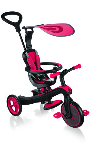 GLOBBER triratukas Trike Explorer 4in1, raudonas, 632-102