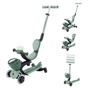 GLOBBER paspirtukas Go Up Baby Lights 360, 3in1, pastelinis žalias, 844-104
