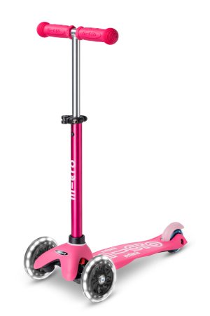MICRO paspirtukas Mini Micro Deluxe LED Pink, MMD075