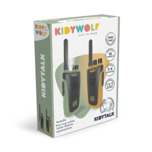 KIDYWOLF racijų komplektas vaikams ir suaugusiems, žalia/oranžinė, iki 6 km, KIDYTALK-GO