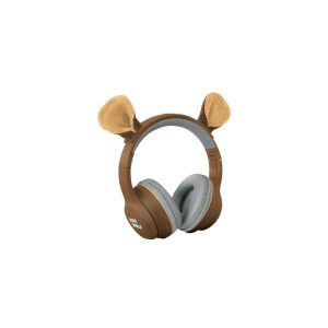 KIDYWOLF belaidės vaikiškos ausinės su keičiamomis lokio ausimis, KIDYEARS-BT-BEAR