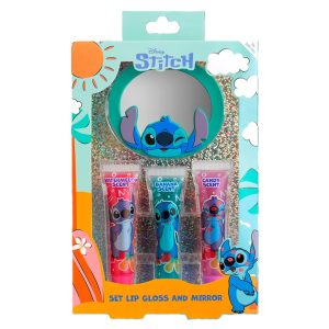 AIR-VAL Stitch lūpų blizgių ir veidrodėlio rinkinys, P009793