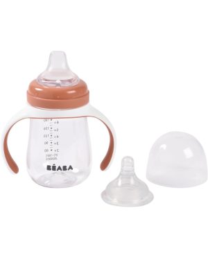 BEABA MOKOMASIS BUTELIUKAS-GERTUVĖ 2IN1, 210 ML, TERRACOTTA