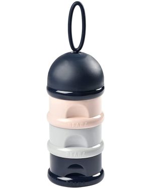 BEABA PIENO MILTELIŲ DOZATORIUS IR UŽKANDŽIŲ DĖŽUTĖ, DARK BLUE/GREY/PINK