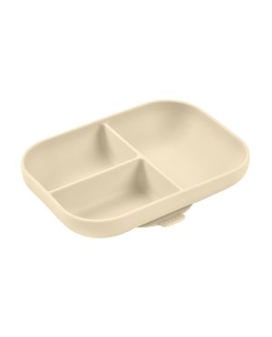 BEABA SILIKONINĖ DUGNU PRILIMPANTI 3 SKYRIŲ LĖKŠTĖ, CLAY