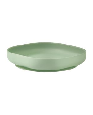 BEABA SILIKONINĖ DUGNU PRILIMPANTI LĖKŠTĖ, SAGE GREEN