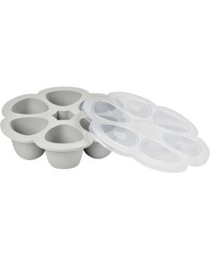 BEABA SILIKONINIS KŪDIKIO MAISTO KONTEINERIS MULTIPORTIONS, XL (6X150 ML), GREY