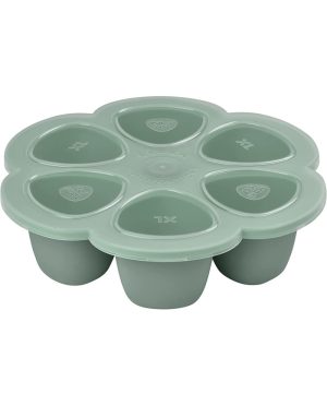 BEABA SILIKONINIS KŪDIKIO MAISTO KONTEINERIS MULTIPORTIONS XL 6X150 ML SAGE GREEN