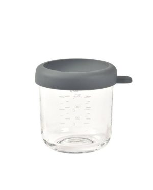 BEABA STIKLINIS MAISTO INDELIS SU DANGTELIU, MINERAL GREY, 250 ML