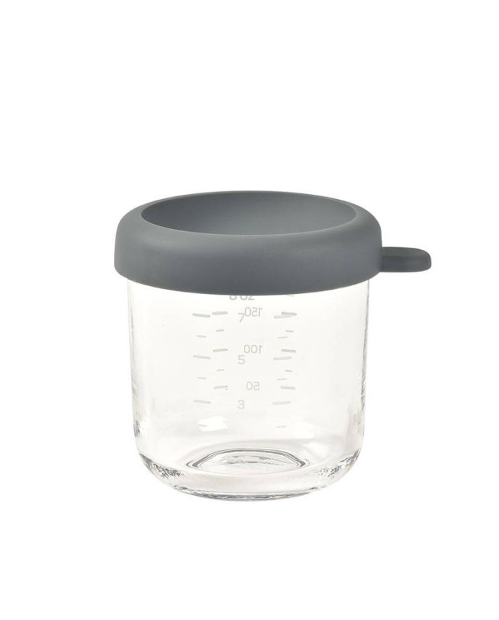 BEABA STIKLINIS MAISTO INDELIS SU DANGTELIU, MINERAL GREY, 250 ML