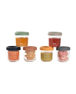 BEABA STIKLINIŲ INDELIŲ RINKINYS (6 VNT. PO 250 ML), SUNRISE